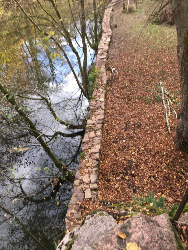 Parc Joly — mur le long de la rivière